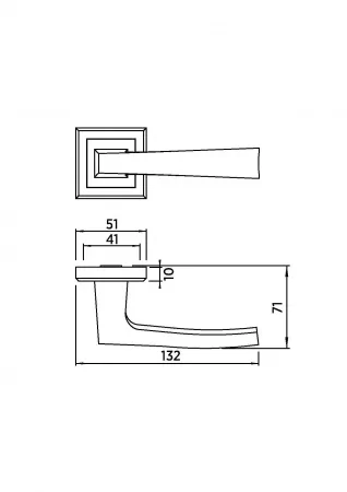 Ручка BUSSARE STRICTO A-51-30 S.CHROME (никель)