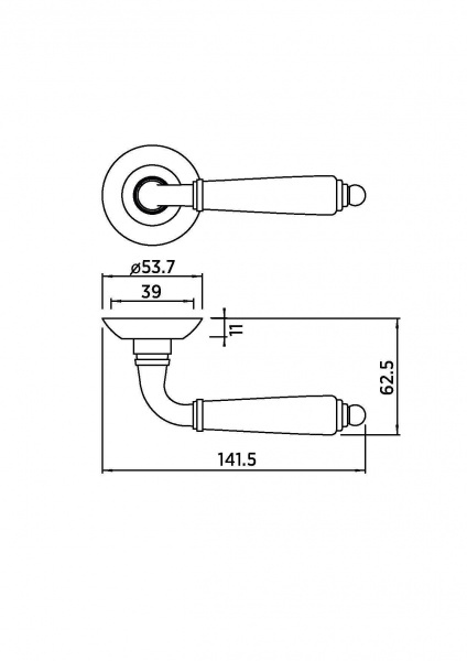 Ручка BUSSARE SINO A-25-10 ANT.BRONZE (бронза)