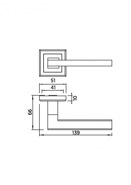 Ручка BUSSARE PINADO A-31-30 CHROME/S.CHROME (никель)