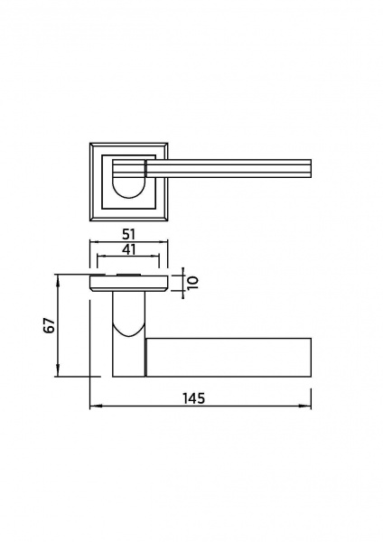 Ручка BUSSARE ELEVADO A-63-30 CHROME/S.CHROME (никель)